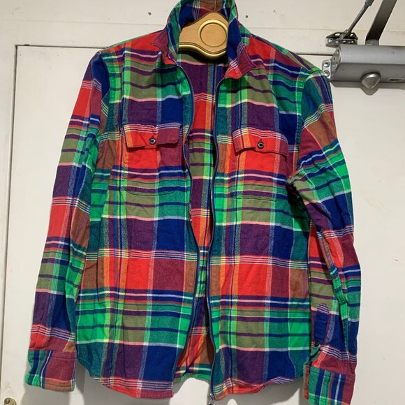 VINTAGE CHAPS SLIM FIT PLAID SHIRT JACKETS SIZE XL - Picture 1 of 7